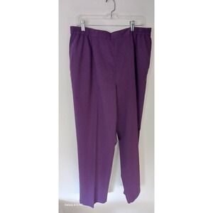 Koret Women's Pull-On Pants Elastic back and side waist Size 18 Color-Eggplant